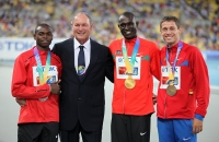 *Фото с Чемпионата Мира 2011 (Тэгу, Корея). Награждение призеров Чемпионата Мира в беге на 800м