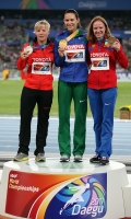Фото с Чемпионата Мира 2011 (Тэгу, Корея). Бронзовый призер в прыжке с шестом - Светлана Феофанова