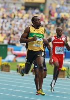 Фото с Чемпионата Мира 2011 (Тэгу, Корея). 200м. Усайн Болт (Ямайка)
