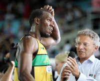 *Фото с Чемпионата Мира 2011 (Тэгу, Корея). Забеги на 100м. Усайн Болт (Ямайка). Интервью