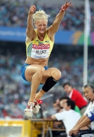 *Фото с Чемпионата Мира 2011 (Тэгу, Корея). Прыжок в длину (финал). Каролина Клюфт (Швеция)