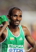 *Фото с Чемпионата Мира 2011 (Тэгу, Корея). Победитель в беге на 10000м Ибрахим Джелиан (Эфиопия) 