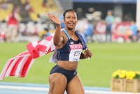*Фото с Чемпионата Мира 2011 (Тэгу, Корея). Чемпионка Мира в беге на 100м - Кармелита Джетер (США)