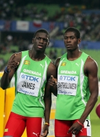 *Фото с Чемпионата Мира 2011 (Тэгу, Корея). Чемпион в беге на 400м Кирани Джеймс и Джермани Гонзалес
