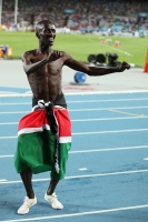 *Фото с Чемпионата Мира 2011 (Тэгу, Корея). Победитель на 3000м с/п - Кембой Эзекиль (Кения). Победный танец!