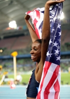 *Фото с Чемпионата Мира 2011 (Тэгу, Корея). Чемпионка Мира в беге на 400м с барьерами - Лашинда Демус (США)