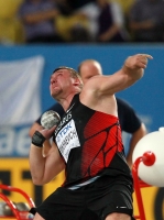 *Фото с Чемпионата Мира 2011 (Тэгу, Корея). Бронзовый призем в толкании ядра - Андрей Михневич (Белоруссия)