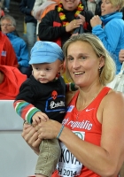 Барбора Шпотакова. Чемпионка Европы 2014 (Цюрих). С сыном