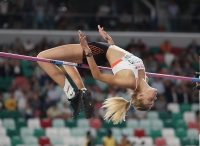 Матч Европа—США. Победительница в прыжке в высоту Юлия Левченко